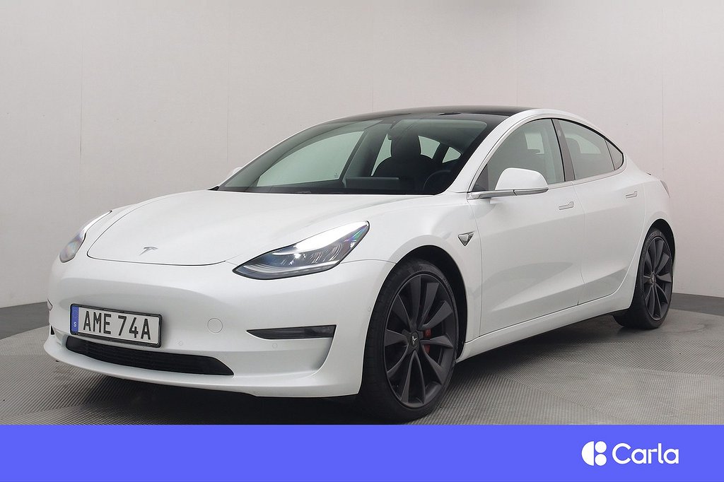 Tesla Model 3 Performance AWD Autopilot Pano V-Hjul