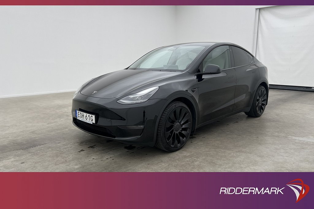 Tesla Model Y Long Range AWD Ljus-interiör Drag AP MOMS