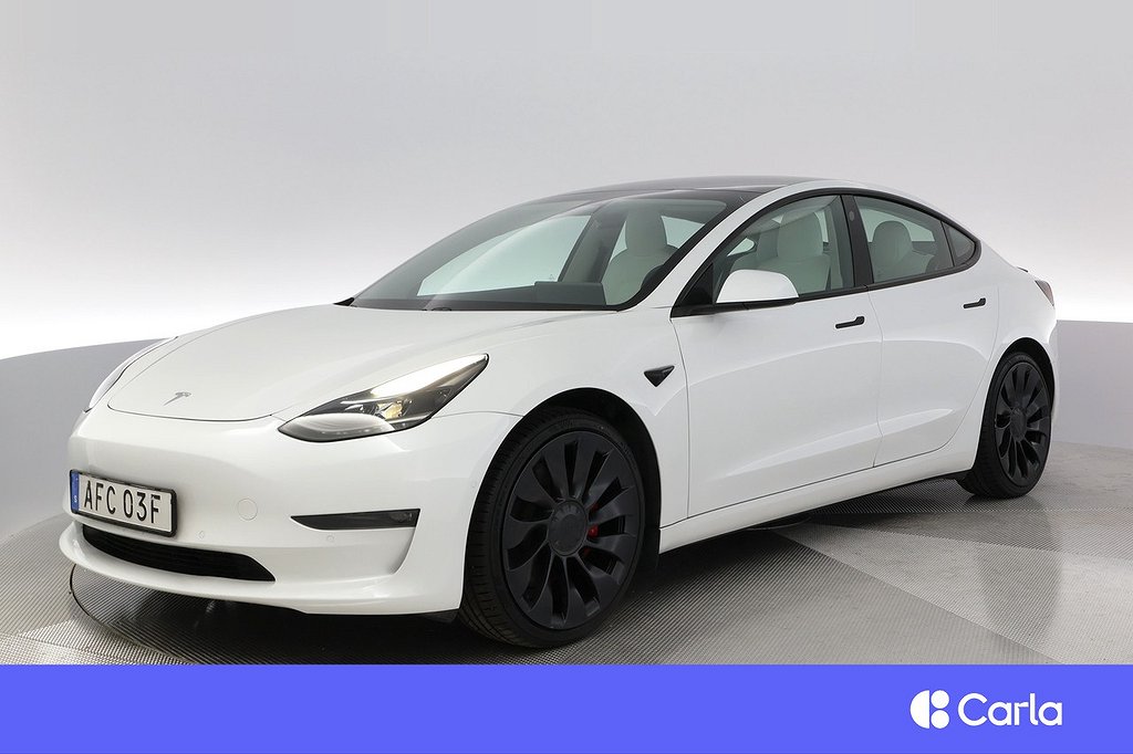 Tesla Model 3 Performance AWD Refresh Autopilot Pano V-Hjul