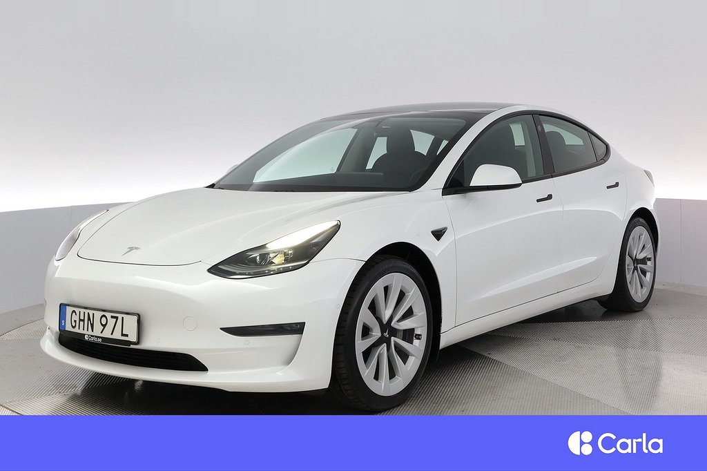 Tesla Model 3 Long Range AWD Refresh AP 19″ Pano Drag V-Hjul