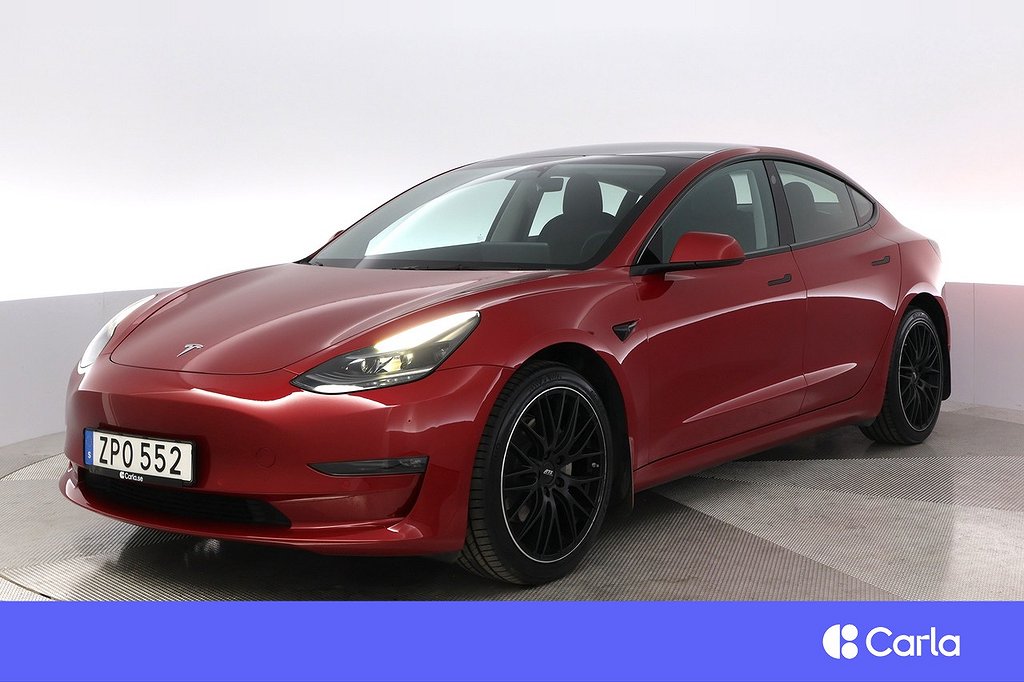 Tesla Model 3 Long Range AWD Refresh AP 19″ Pano Drag V-Hjul