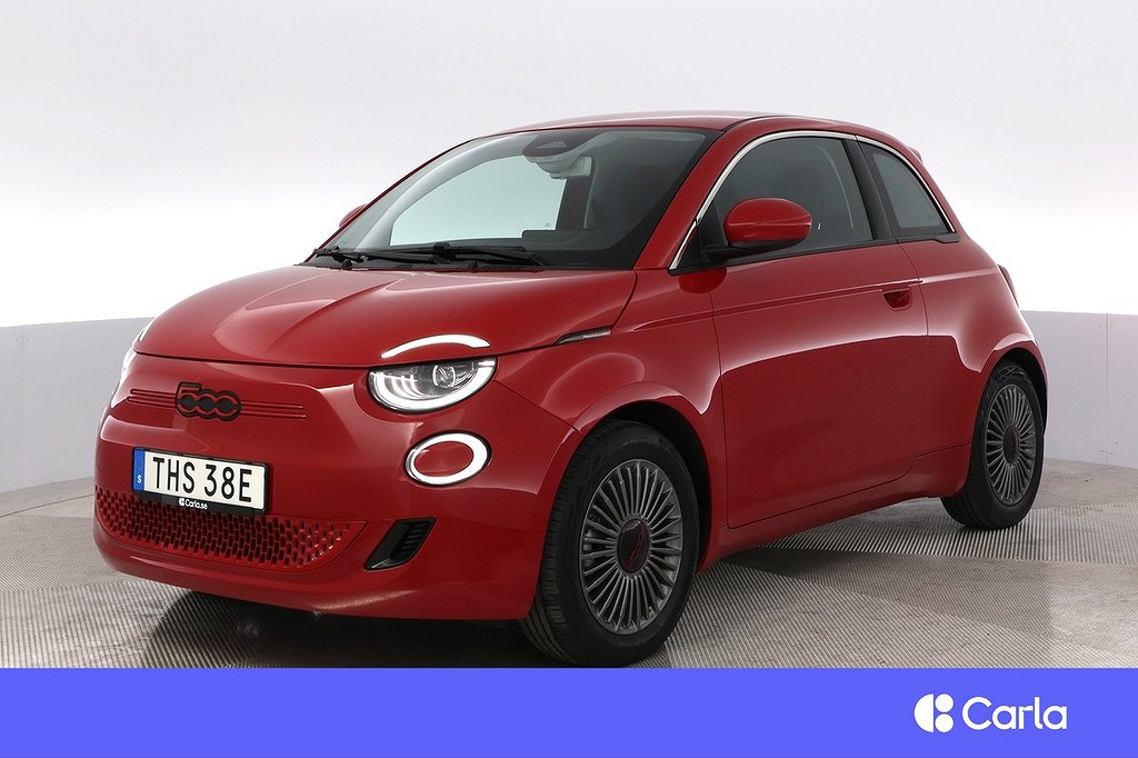 Fiat 500E 42 kWh Red Navi Carplay PDC LED V-Hjul