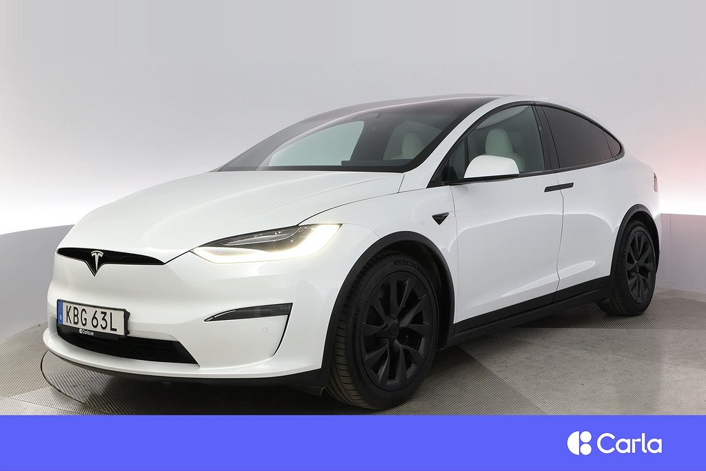 Tesla Model X Plaid 6-sits Autopilot Yoke Pano Drag V-Hjul