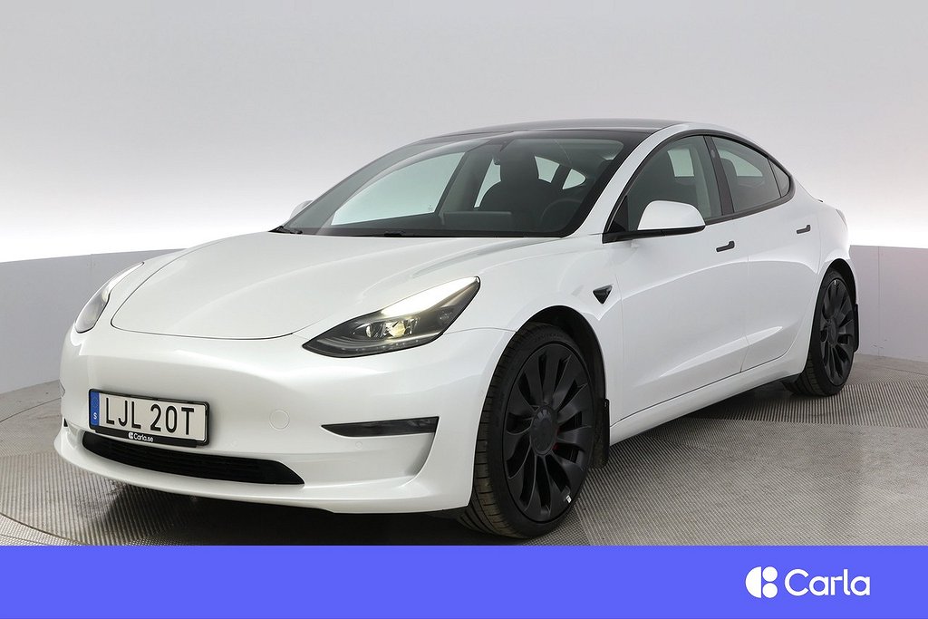 Tesla Model 3 Performance AWD Full FSD Refresh Pano V-Hjul