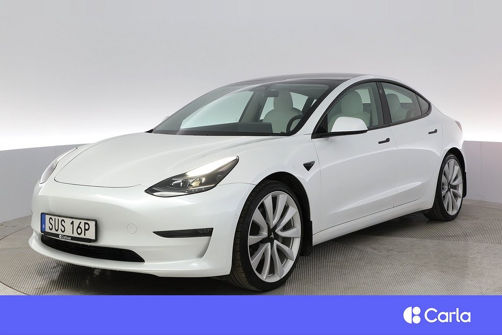 Tesla Model 3 Long Range AWD Refresh AP Pano Drag V-Hjul