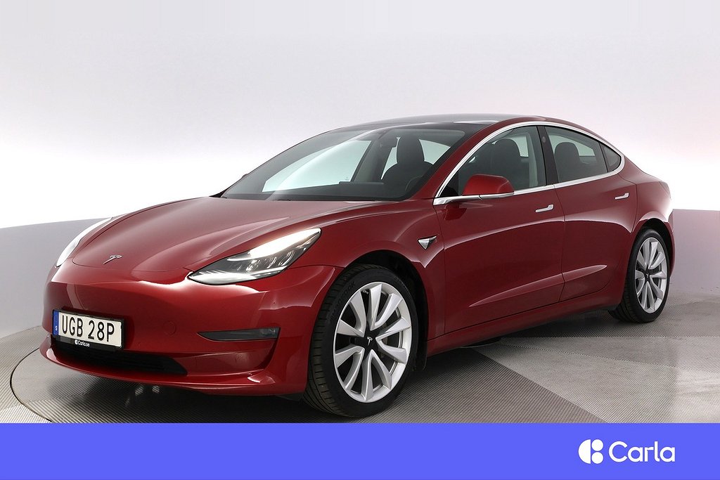 Tesla Model 3 Long Range AWD Autopilot 19″ Pano Drag V-Hjul