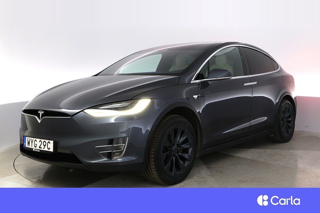 Tesla Model X Long Range AWD 6-sits AP Pano Drag V-Hjul 5,99