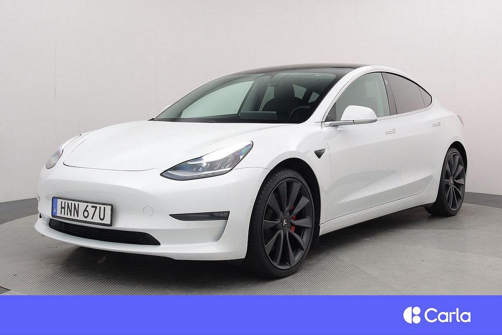 Tesla Model 3 Performance AWD Autopilot Pano V-hjul