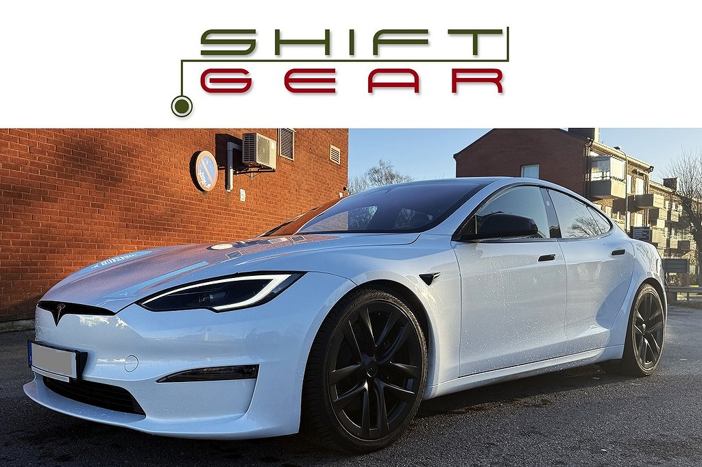 Tesla Model S LONG RANGE AWD HW4 Kräm 19+21″ TESMAG ratt