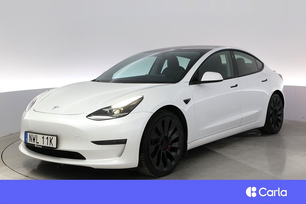 Tesla Model 3 Performance AWD Refresh Autopilot Pano V-Hjul