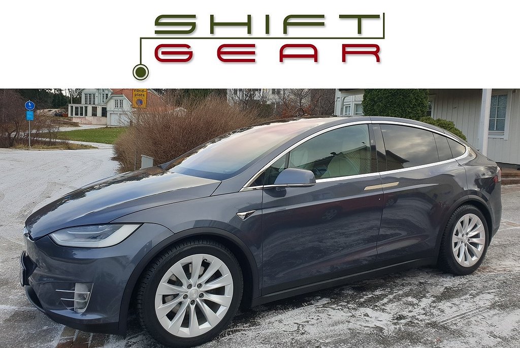 Tesla Model X Long Range 7-sits Ut dec 2020 CCS Kräm