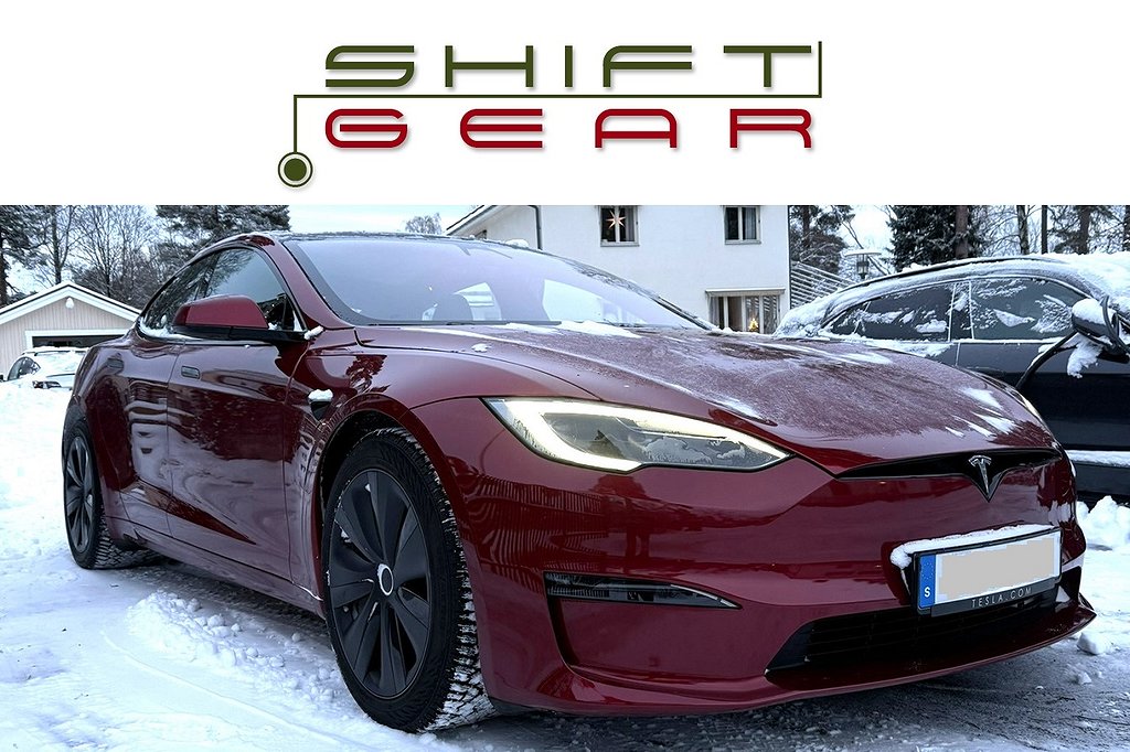 Tesla Model S PLAID 03/23 HW4 DragFSD Nya bromsarna UltraRed